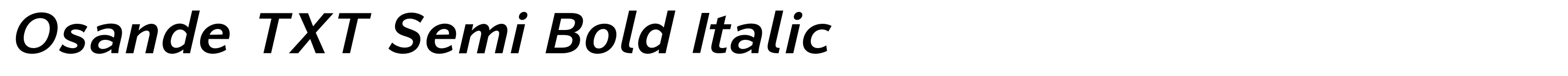 Osande TXT Semi Bold Italic